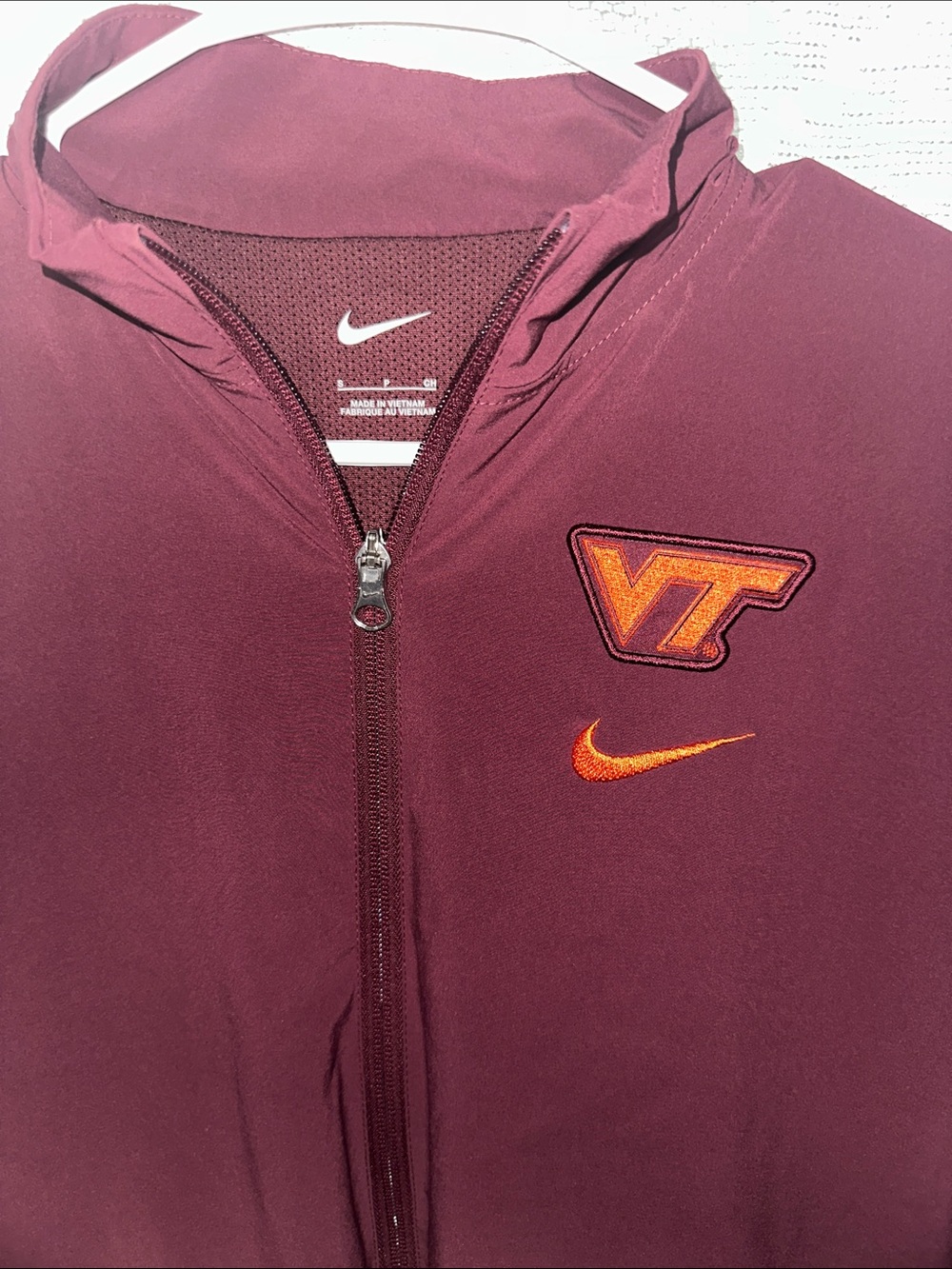 Nike Team "Fit Dry" NCAA Virginia Tech Hokies Full-Zip Athletic Track Jacket - Picture 2 of 6